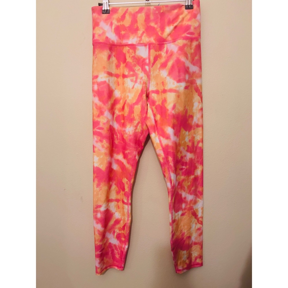 Wildfox Sweat Leggings Womens M Pink Orange Excellent Tie Dye High Rise Active